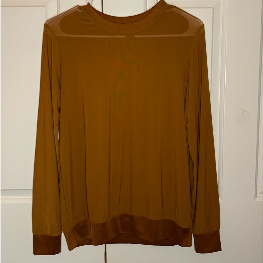 BROWN MESH LONGSLEEVE